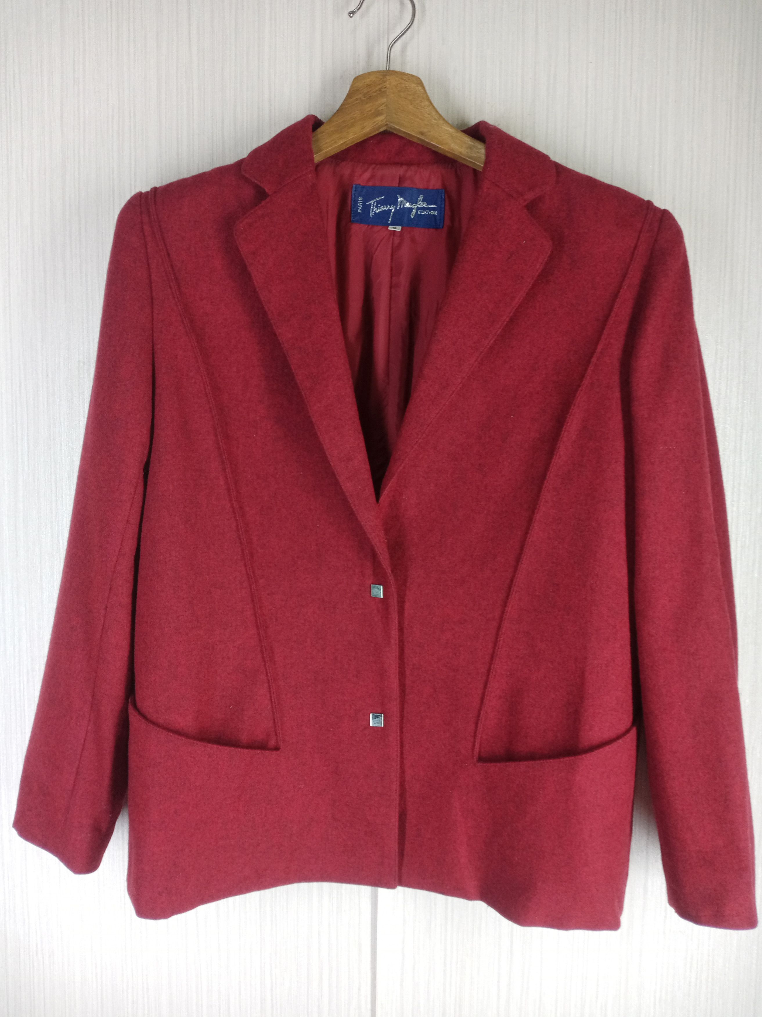 Thierry Mugler Rare Vintage 90s Thierry Mugler Edition Wool Blazer Size S / US 4 / IT 40 - 1 Thumbnail