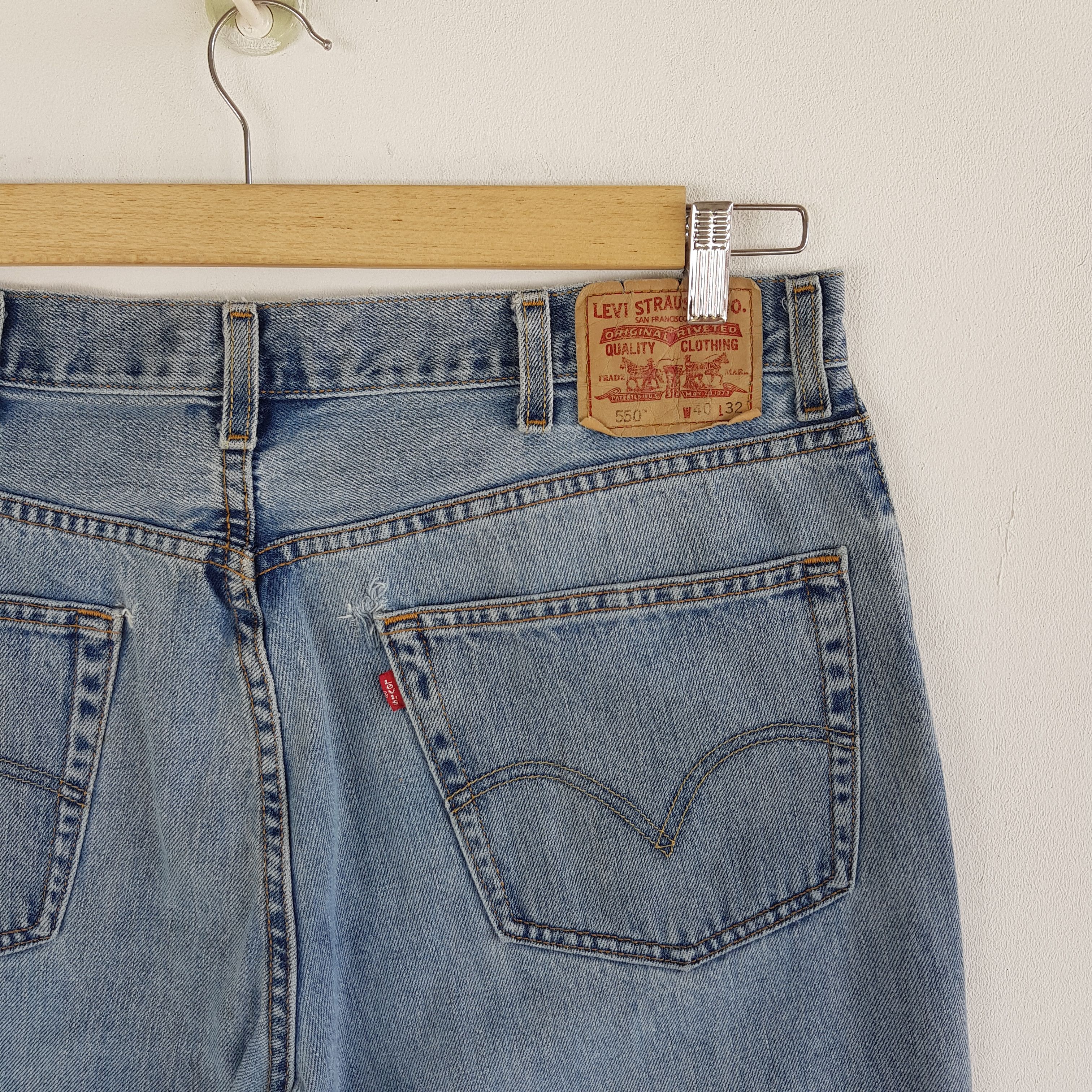 Levi's Vintage Levis 550 Jeans Released Hem Levi's Jeans Denim Size US 38 / EU 54 - 5 Thumbnail