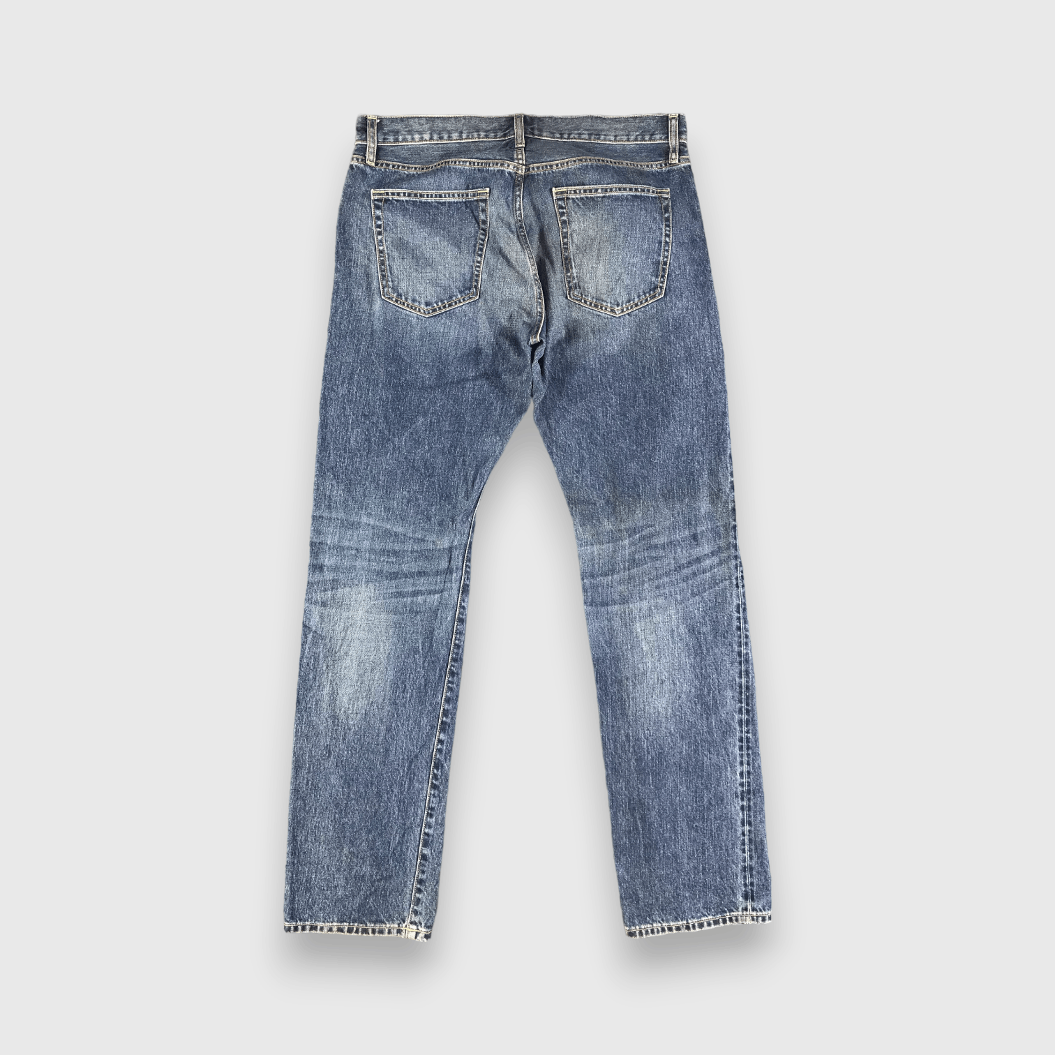 Japanese Brand Uniqlo Redline Jeans Faded Blue Denim -J2857 Size US 36 / EU 52 - 2 Thumbnail