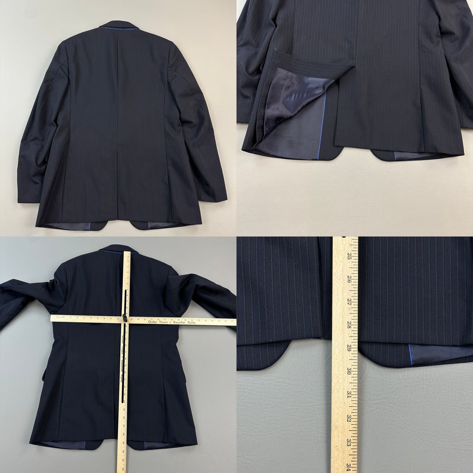 Banana Republic Banana Republic Blazer Mens 38S Navy Pinstripe Wool Modern Fit Sport Jacket Shirt Size 38R - 9 Thumbnail