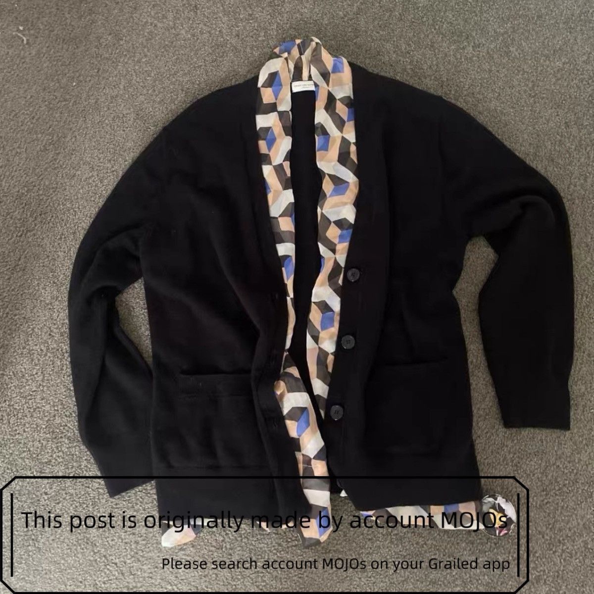 Dries Van Noten Dries Van Noten Shetland Sweater / Black / M | Grailed
