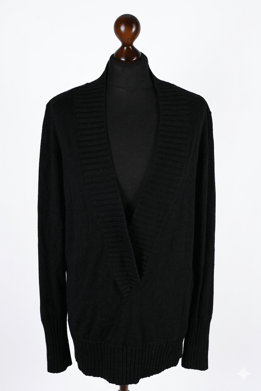 Stella McCartney Women's Stella McCartney for H&M Black Wool Silk Cardigan Size M / US 6-8 / IT 42-44 - 1 Thumbnail