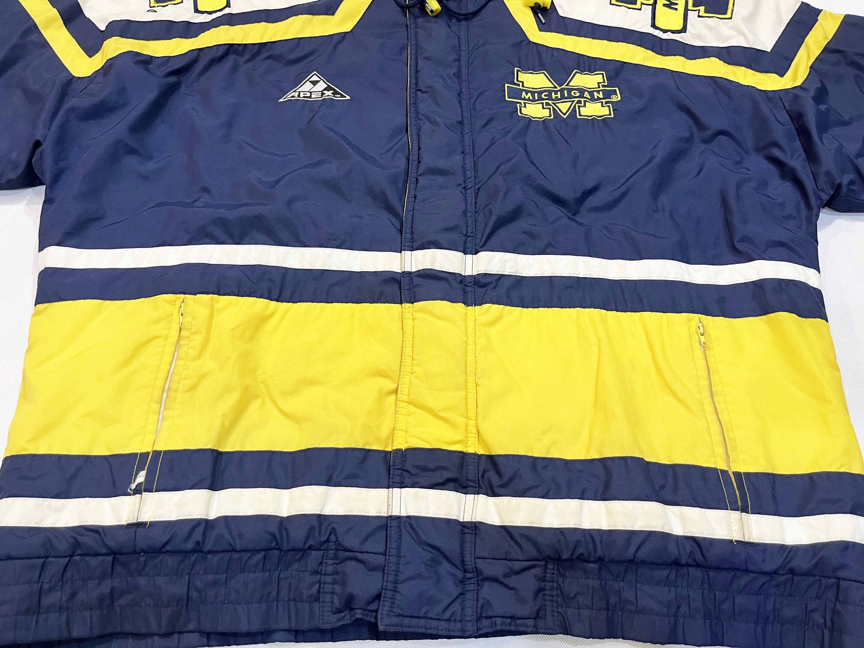 Apex One × NCAA × Vintage Vintage Apex One NCAA Michigan Wolverines Full Zip Jacket Size US L / EU 52-54 / 3 - 3 Thumbnail