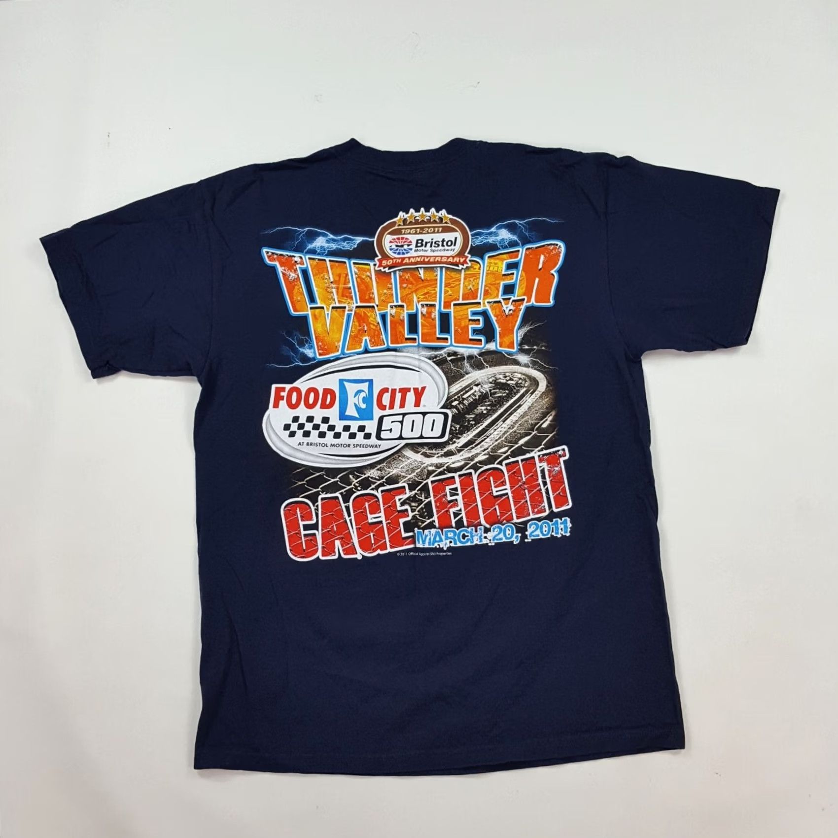 Vintage NASCAR Thunder Valley Racing Men's L Navy Blue Retro Car T Shirt Chase 500 Size US L / EU 52-54 / 3 - 5 Thumbnail