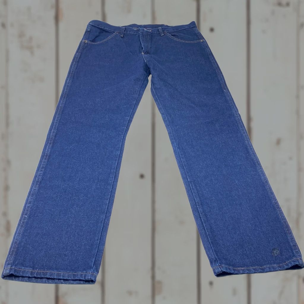 Wrangler Rustler Wrangler Jeans Men 36X34 Straight Reg Fit Heavyweight 87619PW DARK BLUE Size US 36 / EU 52 - 1 Thumbnail