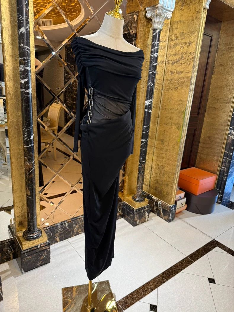 Versace Versace One-shoulder mesh patchwork dress Size M / US 6-8 / IT 42-44 - 3 Thumbnail