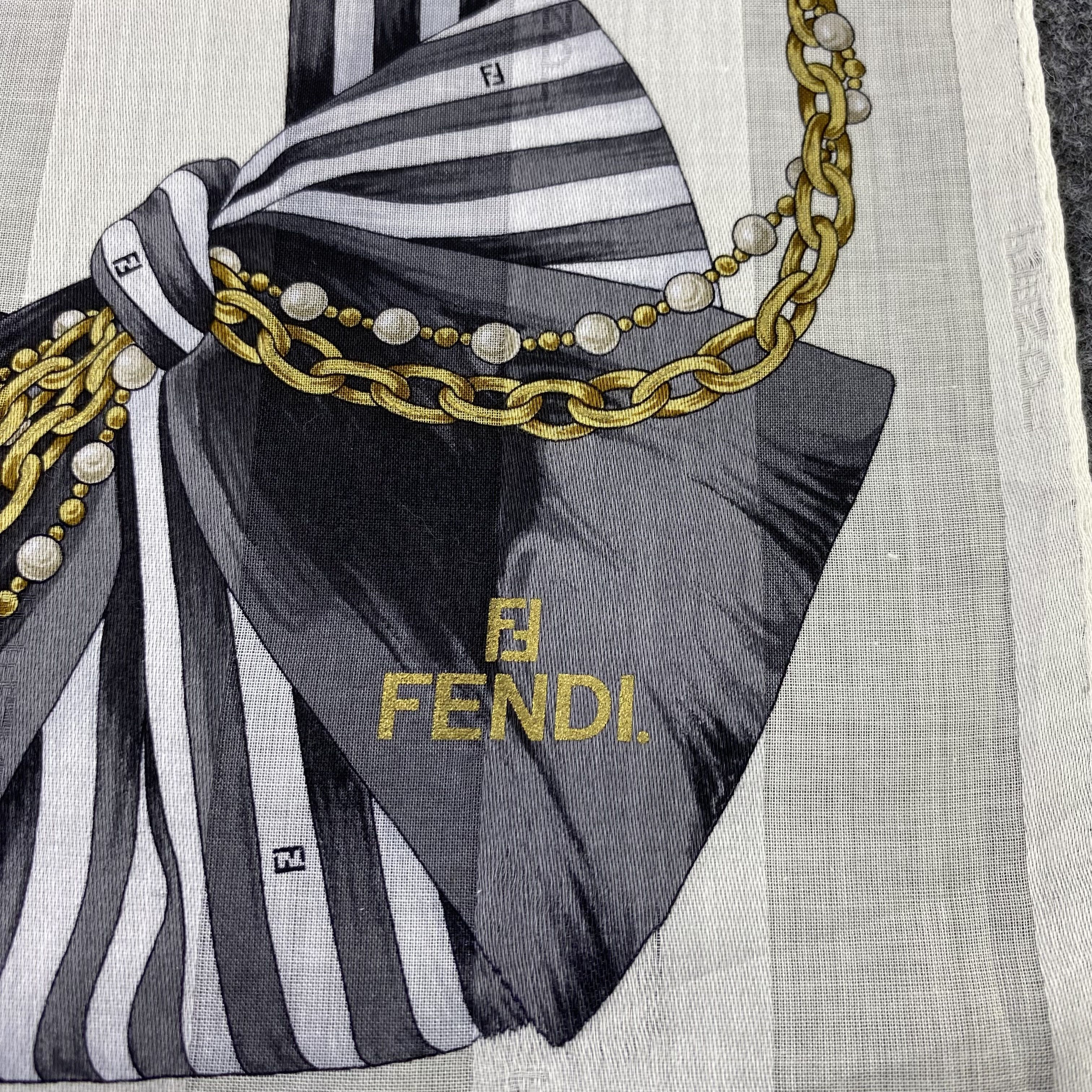 Fendi Fendi Handkerchief Neckerchief Bandana-B1777 Size ONE SIZE - 7 Thumbnail