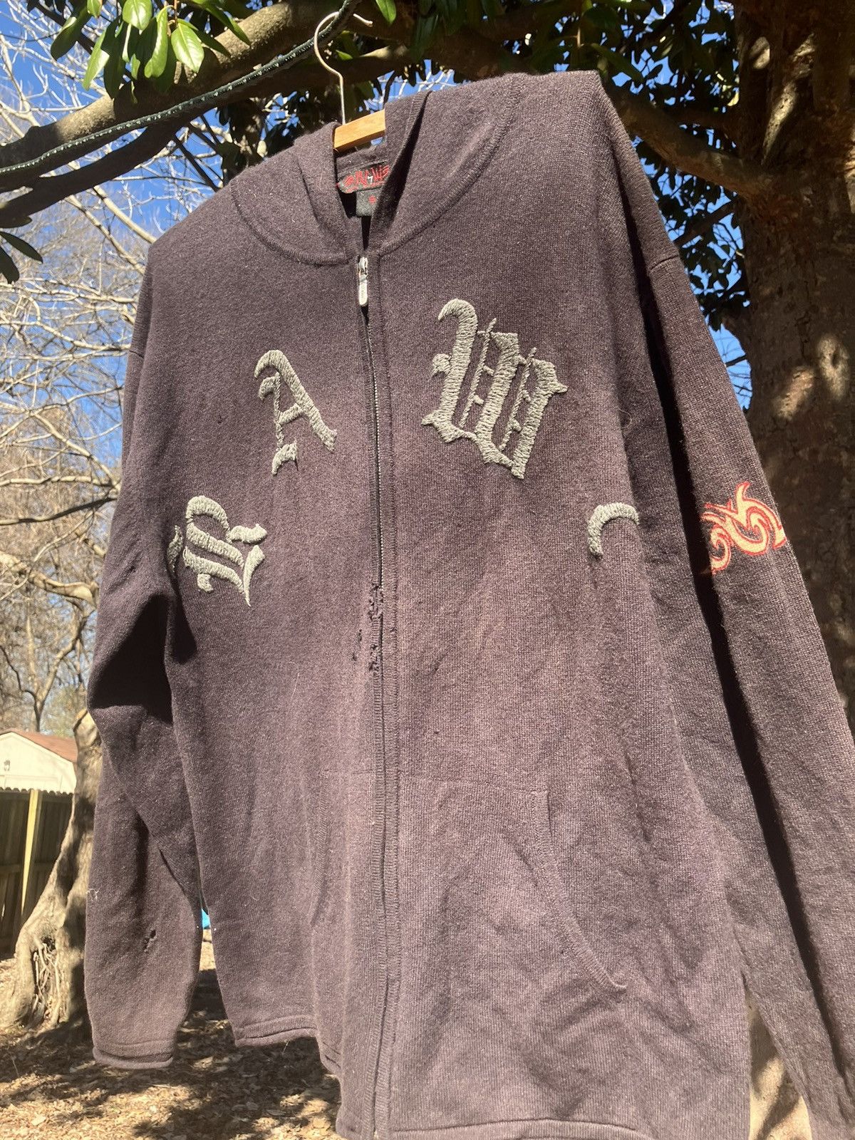 Ed Hardy Y2K Raw 7 Cashmere Hoodie Tattoo Style Skull and Dagger Size US M / EU 48-50 / 2 - 3 Thumbnail