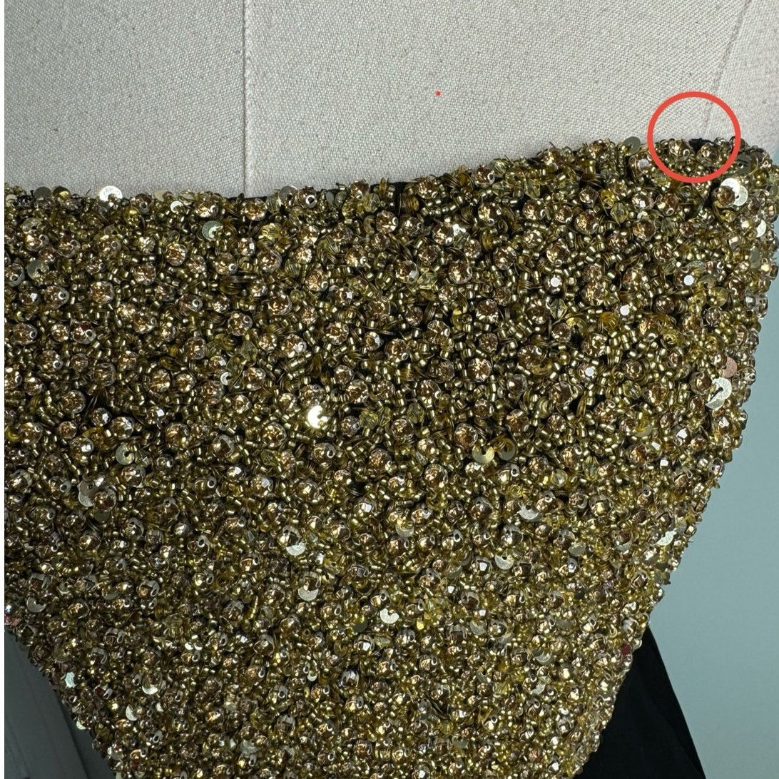 Alice + Olivia Alice + Olivia Jeri Rhinestone Jumpsuit black gold size 2 Size 26" / US 2 / IT 38 - 11 Thumbnail