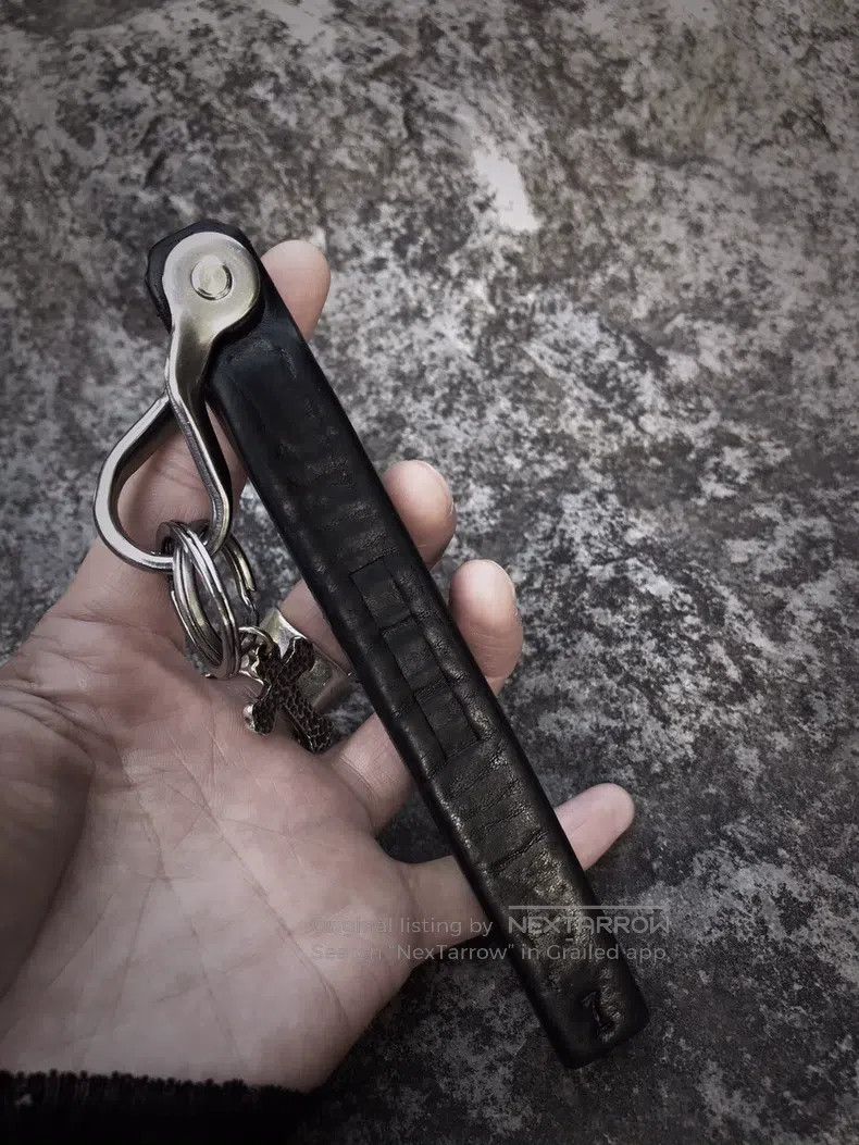 Julius Julius Vegetable Tanned Leather Keychain Size ONE SIZE - 3 Thumbnail