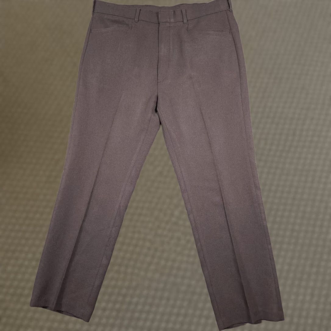 Levi's VINTAGE Levi's Action Slacks Pants Mens 36x29 Gray Dress Polyester Straight Leg Mens Size US 36 / EU 52 - 1 Thumbnail