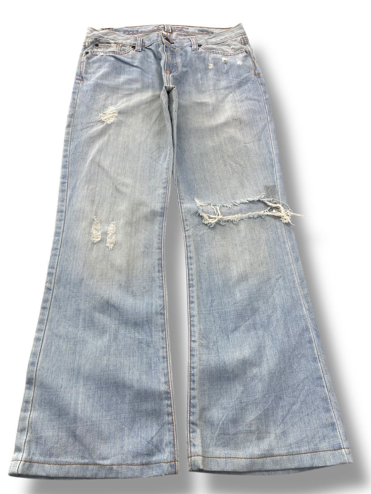 Abercrombie & Fitch Abercrombie & Fitch Distressed Style Boot Cut Jeans Size US 32 / EU 48 - 1 Thumbnail