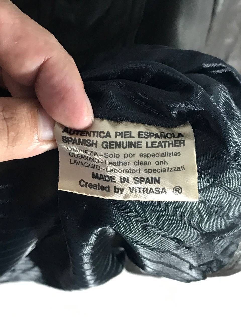 Vintage vintage vitrasa spain all black leather motorcycle jacket Size US M / EU 48-50 / 2 - 9 Thumbnail