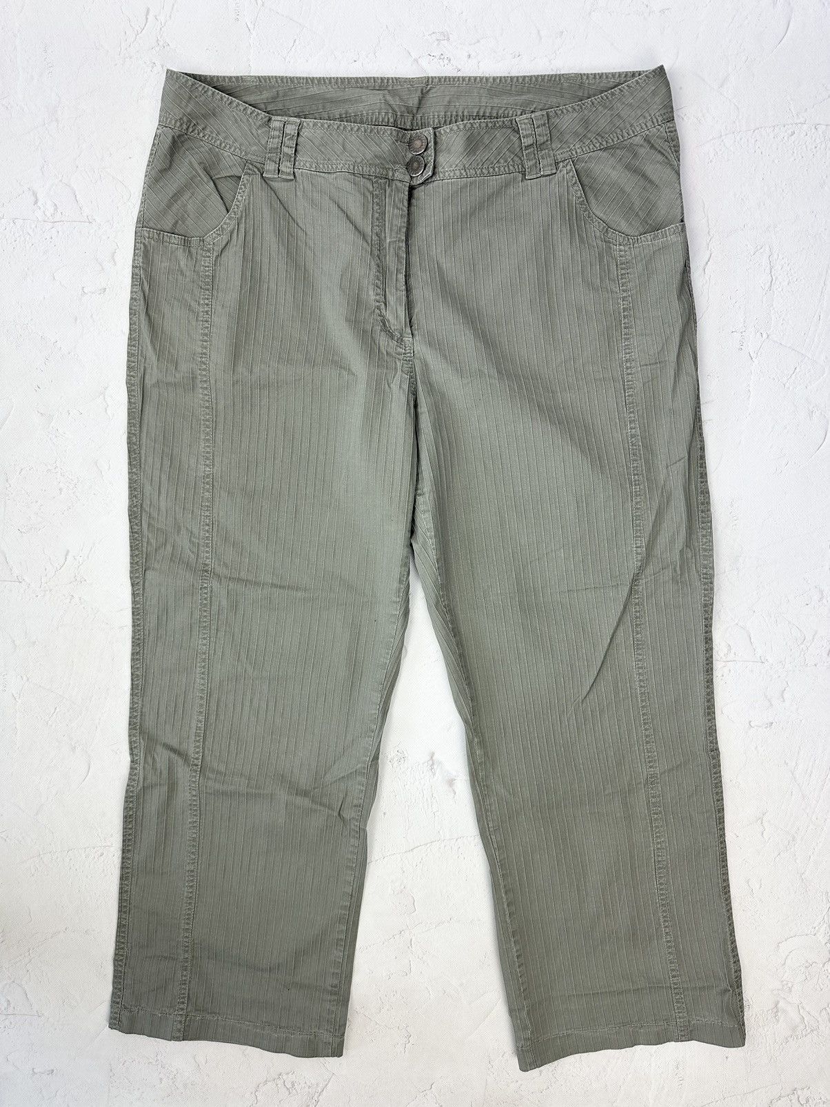 Japanese Brand × Vintage Vintage Stripped Grey Loose Pants Size US 36 / EU 52 - 1 Thumbnail