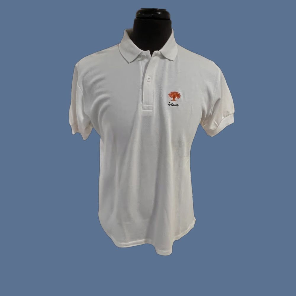 Boast Polo Shirt La Quinta Golf Club Short Sleeve White Large Mens Shirt Golf Casual Business Travel Activewear 100% Cotton