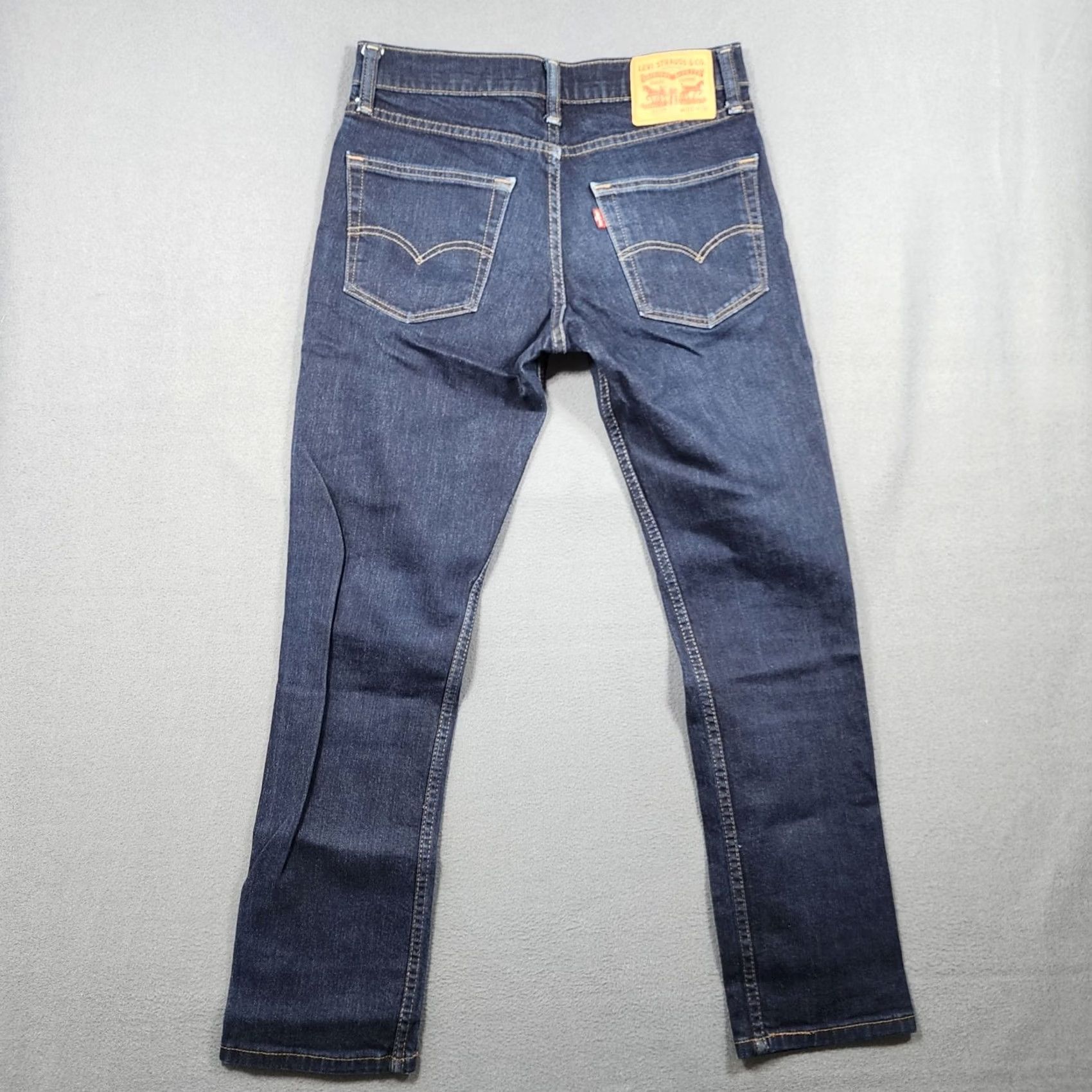 Levi's Levis Jeans Men 30x29 Dark Wash Blue Slim Straight Workwear Casual Tagged 31x30 Size US 30 / EU 46 - 2 Thumbnail