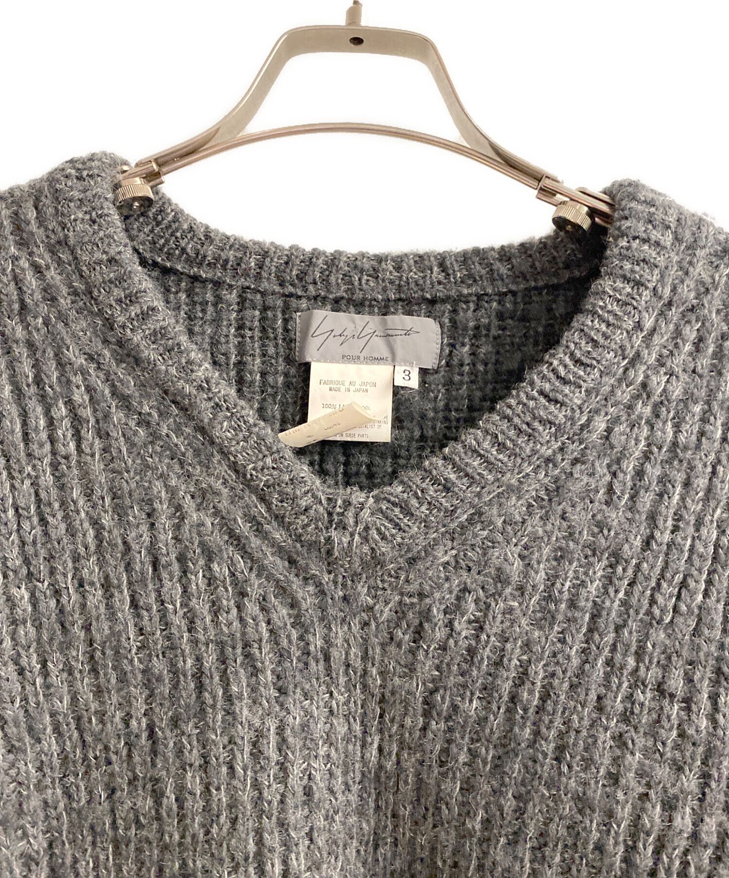 Yohji Yamamoto Yohji Yamamoto pour homme V-neck knit Size US L / EU 52-54 / 3 - 3 Thumbnail