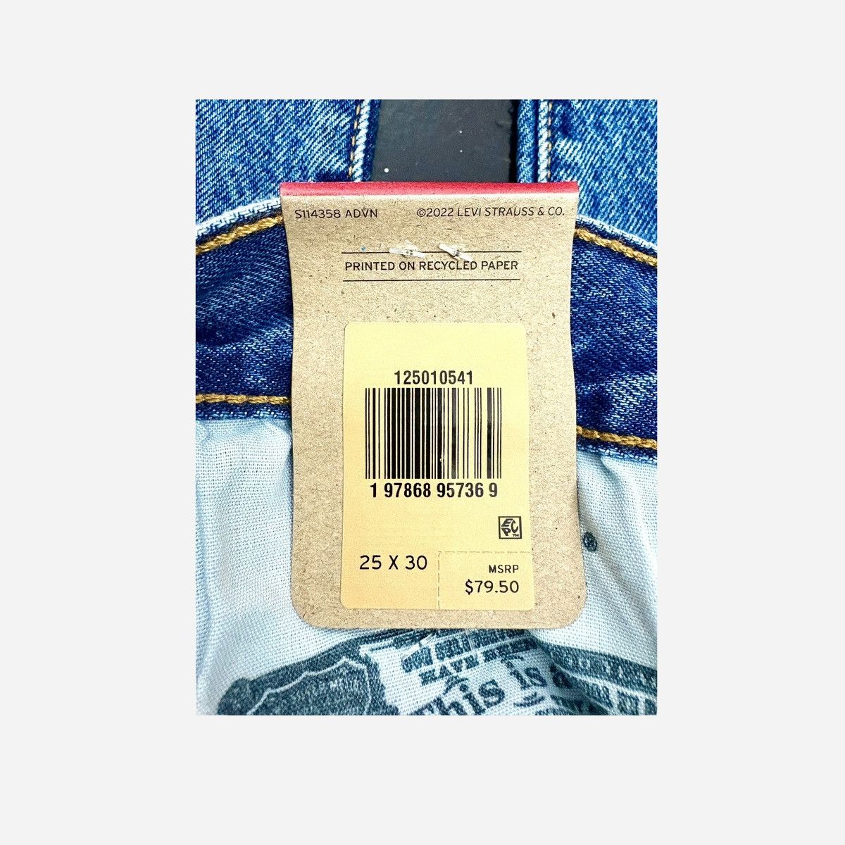 Levi's Levi’s Women’s 501 Patch Straight High Rise Blue Jeans 25-30 Size 25" / US 0 / IT 36 - 13 Thumbnail
