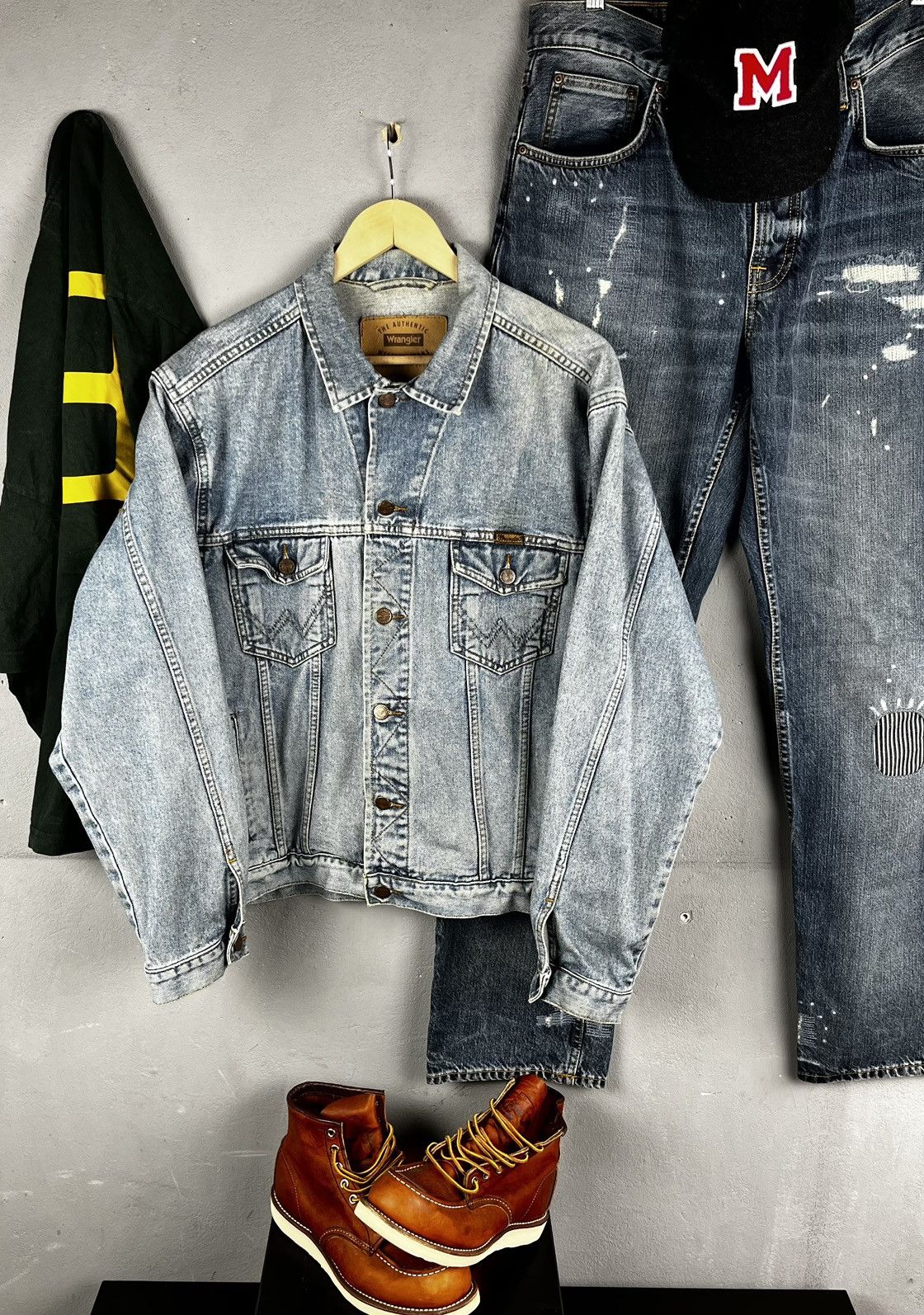 Wrangler Wrangler wester jeans jacket vintage Size US L / EU 52-54 / 3 - 1 Thumbnail