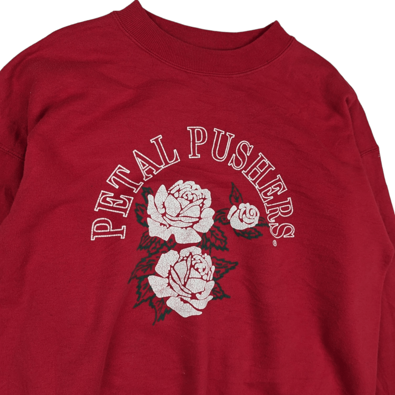 Hanes Vintage 90's 1998 PETAL PUSHERS Flower Rose Sweatshirt Size US M / EU 48-50 / 2 - 5 Thumbnail