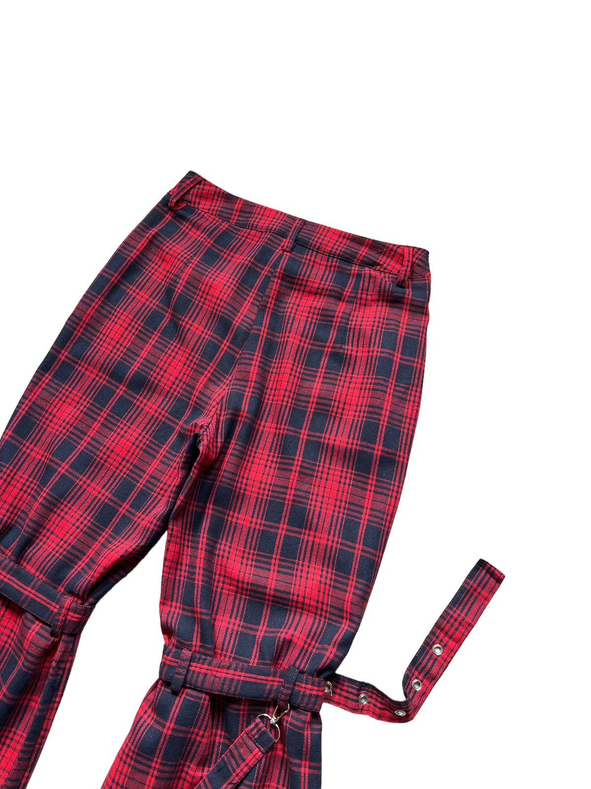 Japanese Brand Unknown Tartan Punk Bondage Pants Size US 27 - 7 Thumbnail