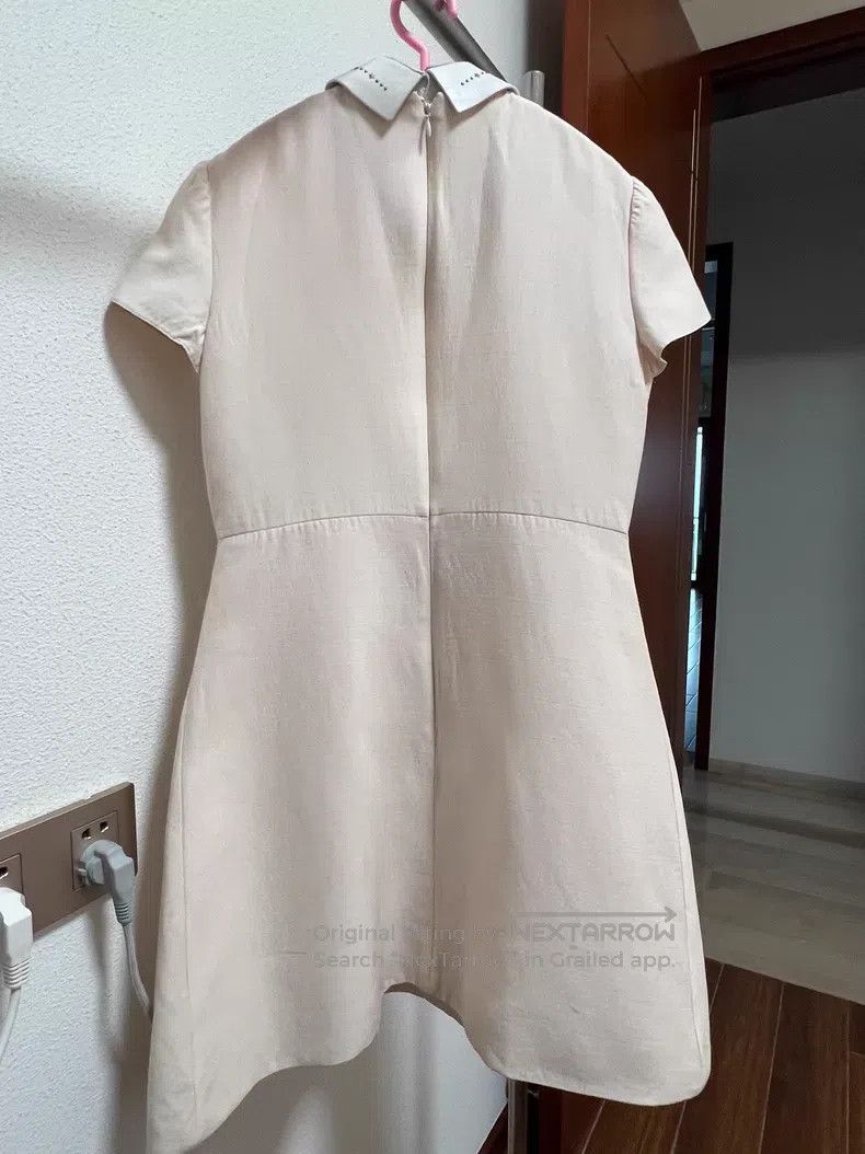 Valentino Valentino Off-white leather bow tie dress Size L / US 10 / IT 46 - 5 Thumbnail