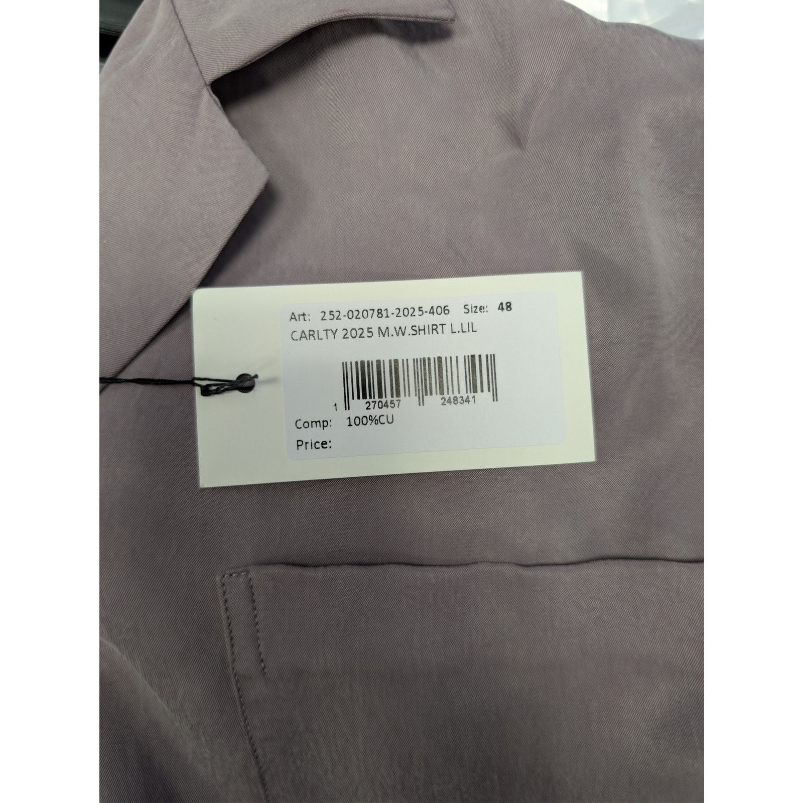 Dries Van Noten o1rshd1 Carlty 2025 Mens Woven Shirt in Lilac Size US M / EU 48-50 / 2 - 19 Thumbnail
