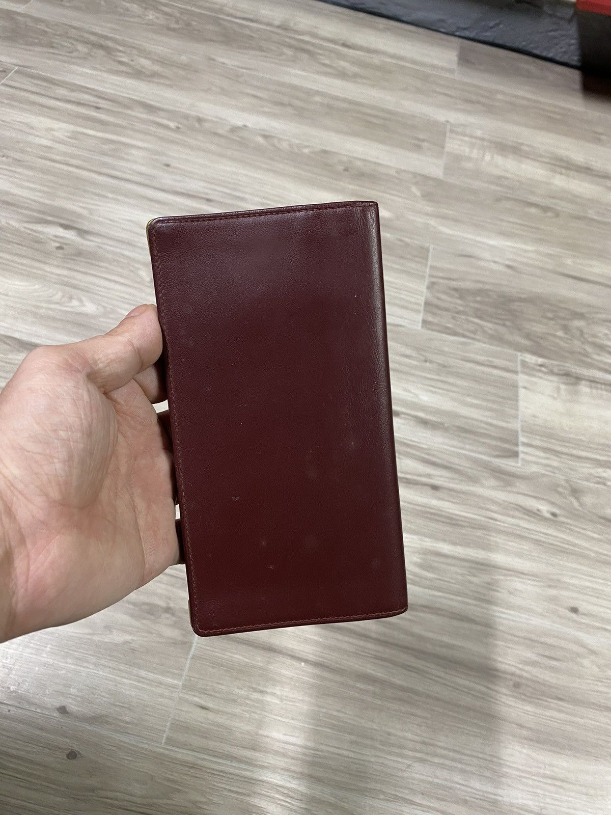 Cartier Cartier Red Long Leather Wallet Preowned Card Holder Size ONE SIZE - 11 Thumbnail