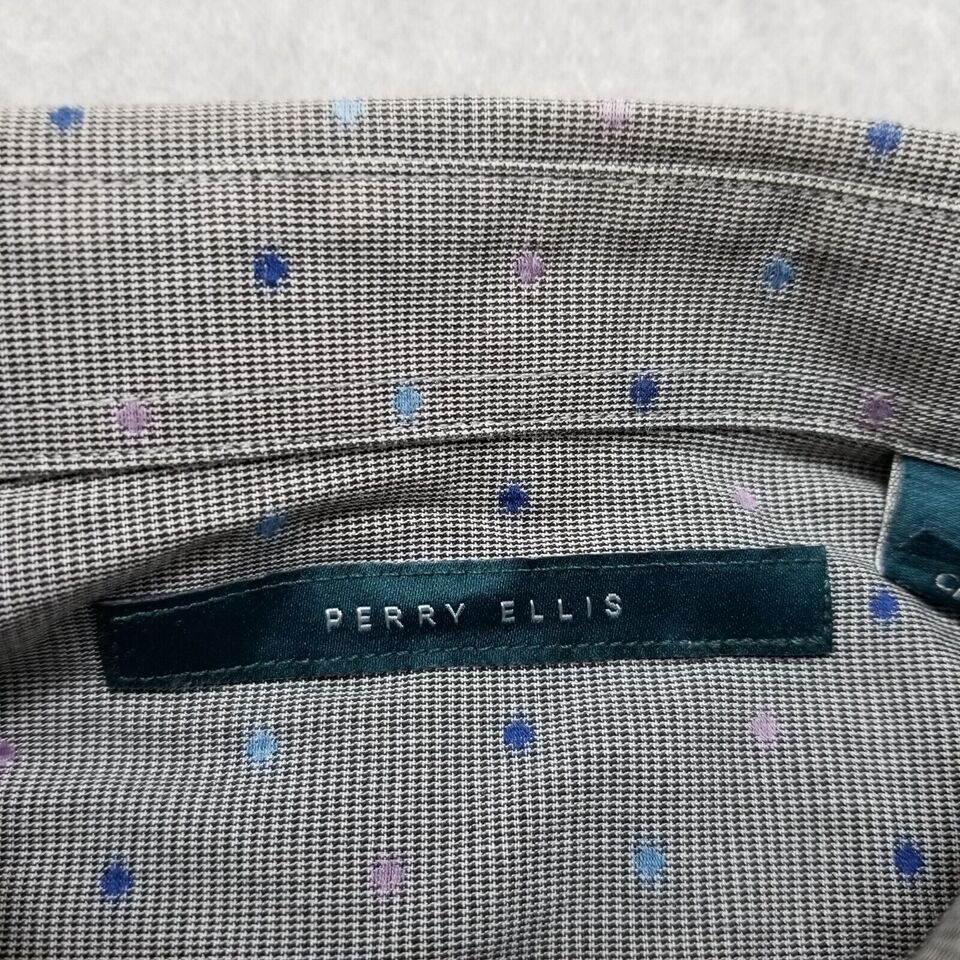 Perry Ellis Perry Ellis Shirt Men Small Polka Dot Button Up Casual Size US S / EU 44-46 / 1 - 6 Thumbnail