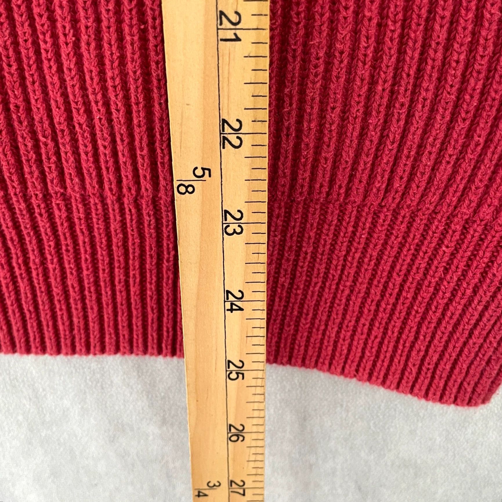 Vintage L.L. Bean Sweater Adult Large Red Ribbed Knit Crewneck Pullover Cotton Mens L Size US L / EU 52-54 / 3 - 6 Thumbnail
