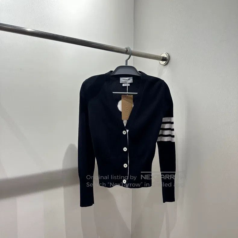 Thom Browne Thom Browne Anchor Four-Stripe Knit Cardigan Size XS / US 0-2 / IT 36-38 - 2 Thumbnail