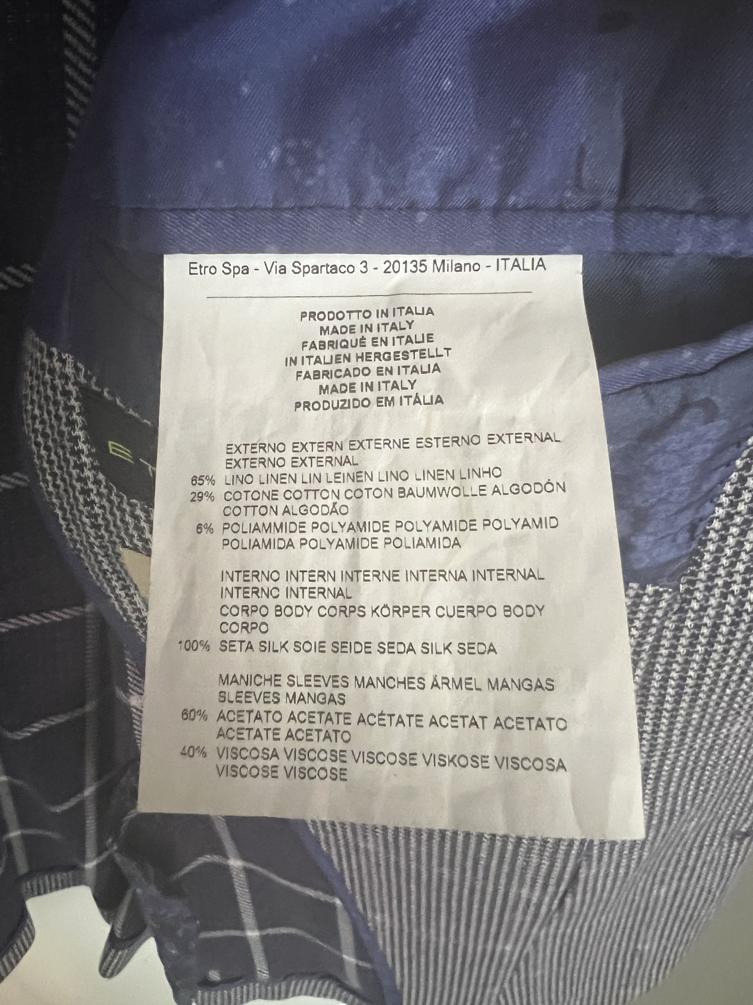 Etro Etro Blazer Size 50R - 6 Thumbnail