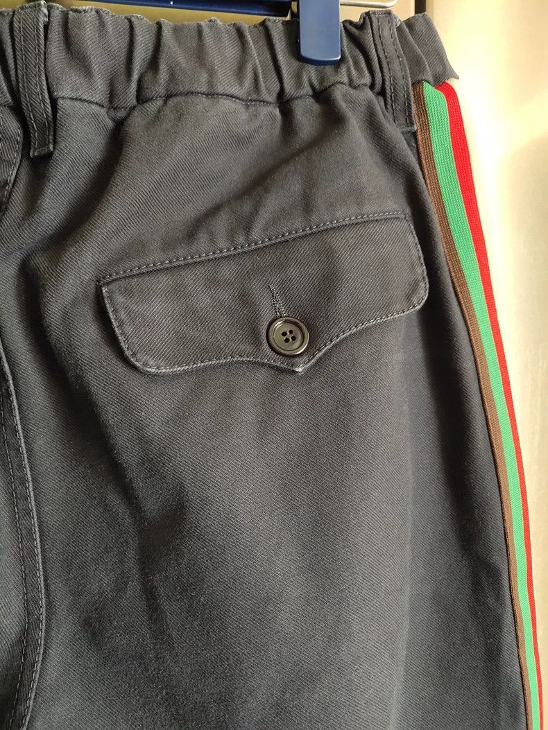 Gucci GucciClassic Logo printed side striped trousers zipper casu Size US 30 / EU 46 - 3 Thumbnail