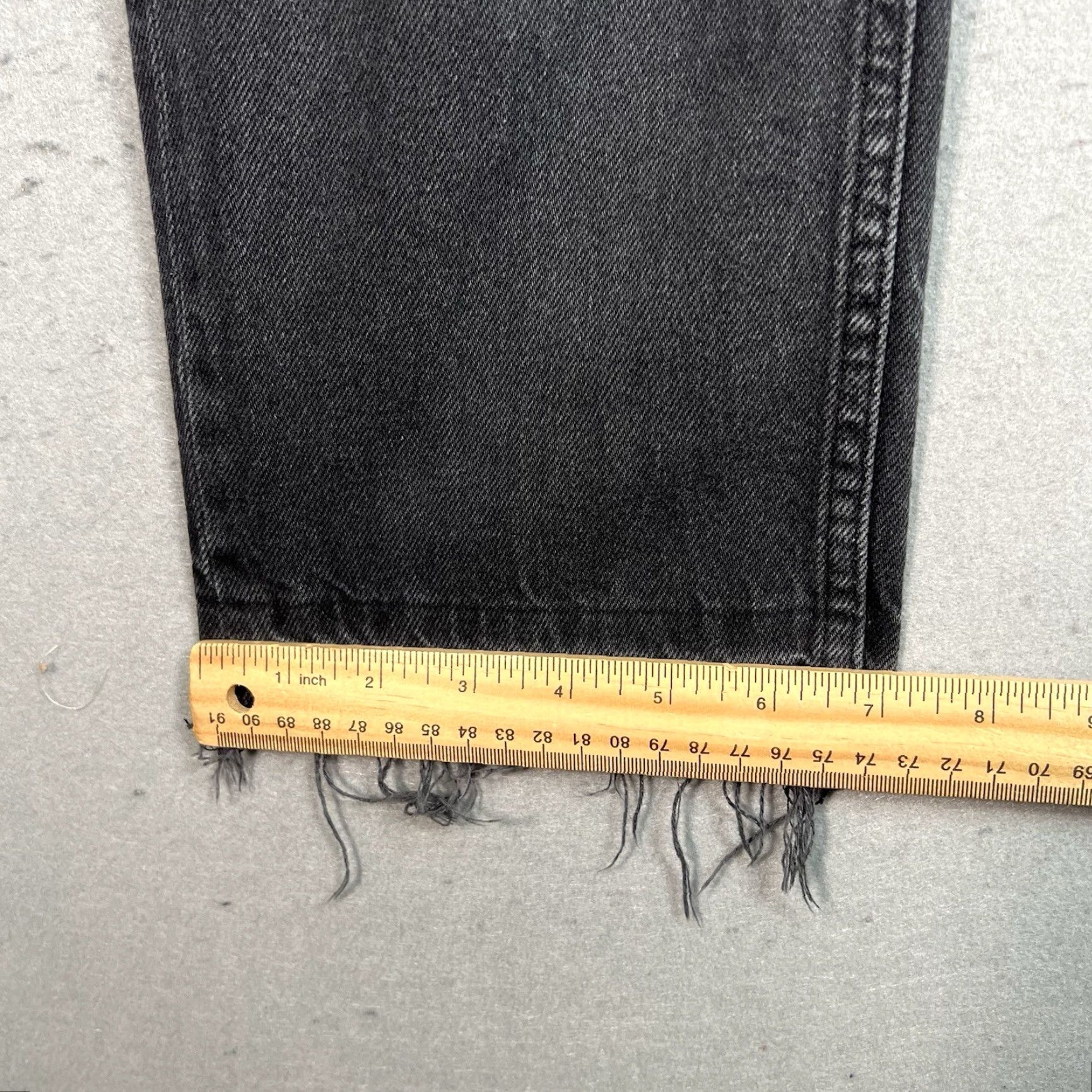 Allsaints ALL SAINTS AVA Raw Hem Washed Black Straight Cut Relaxed Leg JEANS Waist 26 Size 26" / US 2 / IT 38 - 6 Thumbnail