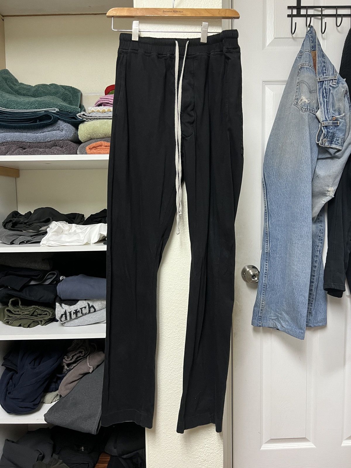 image of Rick Owens Drkshdw Berlin Sweatpants in Black, Men's (Size 30)