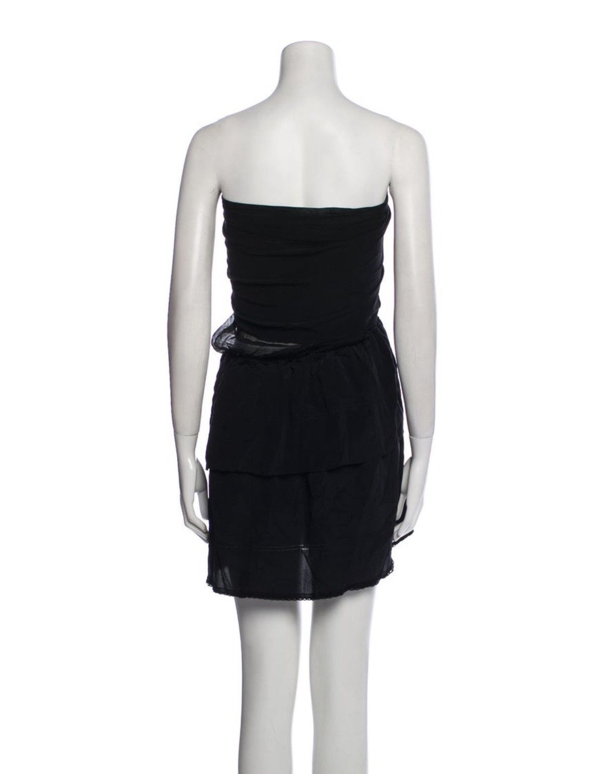 Miu Miu Miu Miu Silk A-Line Black Mini Dress Size S / US 4 / IT 40 - 3 Thumbnail