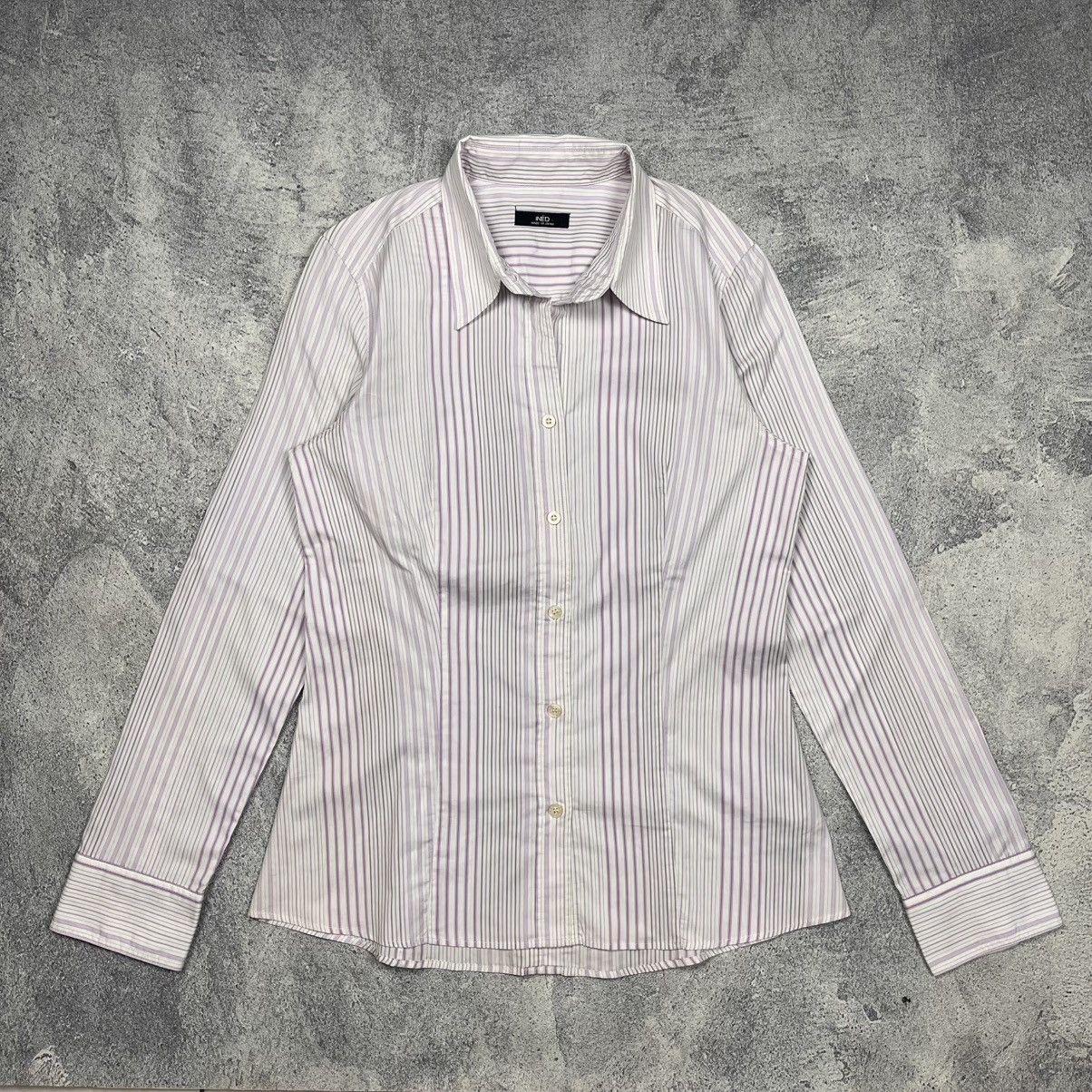 Yohji Yamamoto Ined By Yohji Yamamoto Striped Button Up Shirt Size US S / EU 44-46 / 1 - 3 Thumbnail