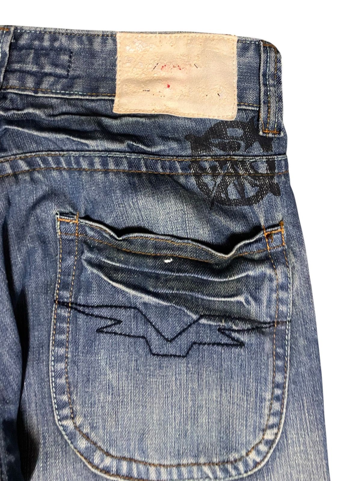 If Six Was Nine Rare Design Vintage Japanese Brand Drive Flared Jeans 2000s Size US 27 - 8 Thumbnail