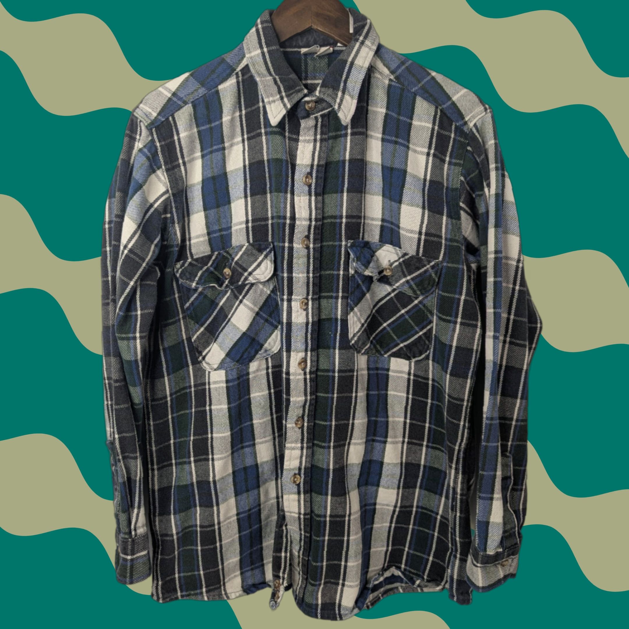 Vintage VINTAGE Field and Stream Shirt Men’s L Tall Plaid Flannel Blue Cotton Button-Up Size US L / EU 52-54 / 3 - 1 Thumbnail