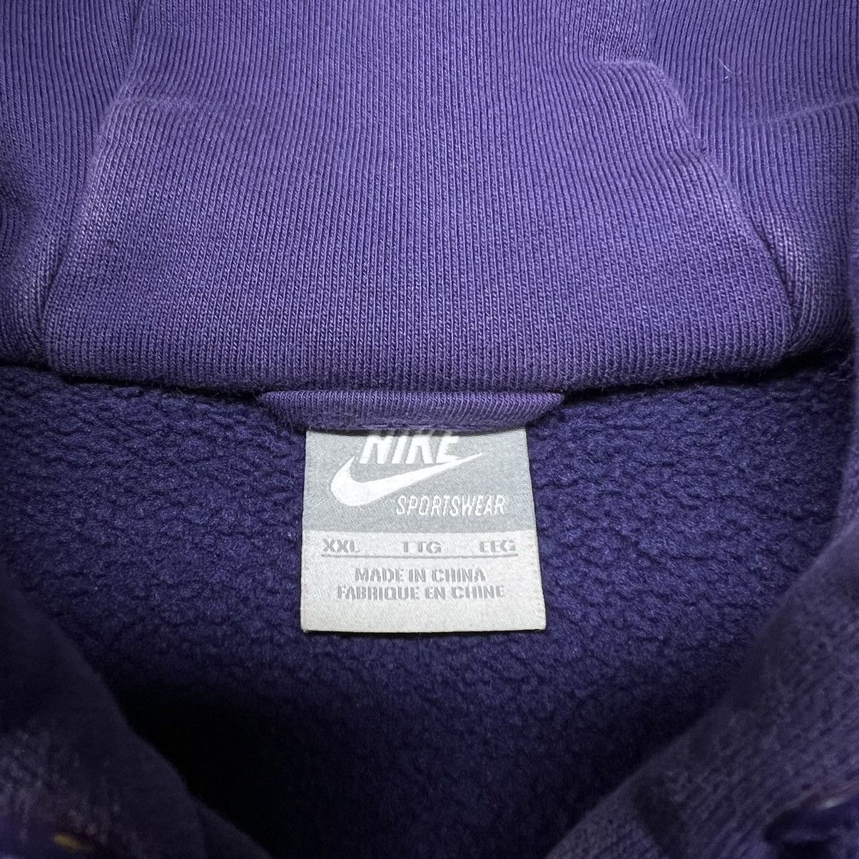 Nike × Vintage VTG Nike Hoodie Sweatshirt Purple Full Zip AF1 Anniversary Size US XXL / EU 58 / 5 - 10 Thumbnail