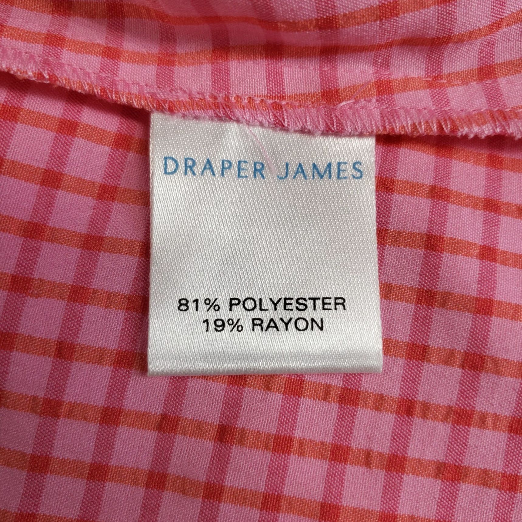 Vintage Draper James Womens Dress Shirt Dress Sz Small Pink Orange Short Sleeve Button Front Collared Vintage No Size 28" / US 6 / IT 42 - 6 Thumbnail