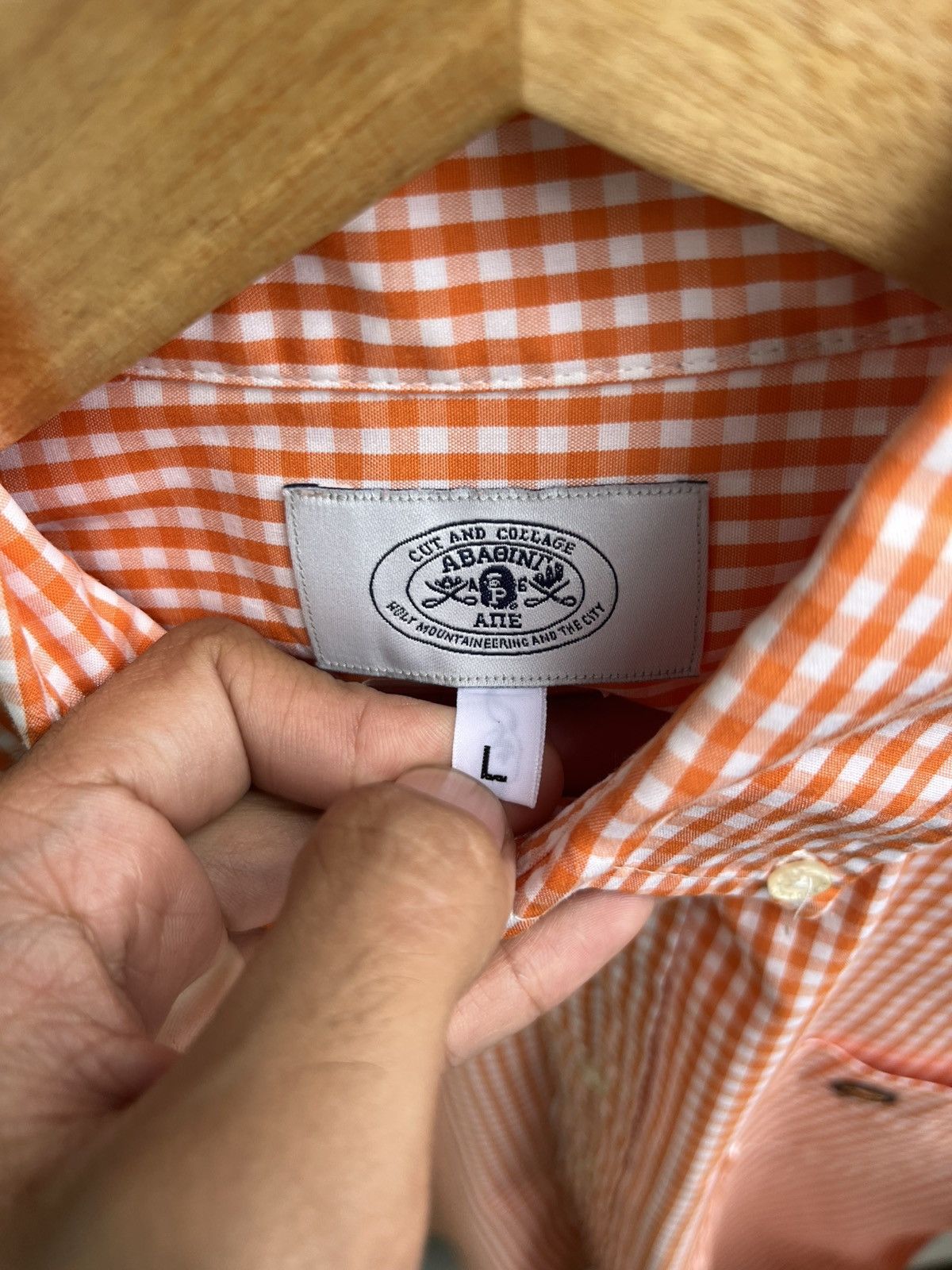Bape Gingham Button Up Shirt Size US L / EU 52-54 / 3 - 7 Thumbnail
