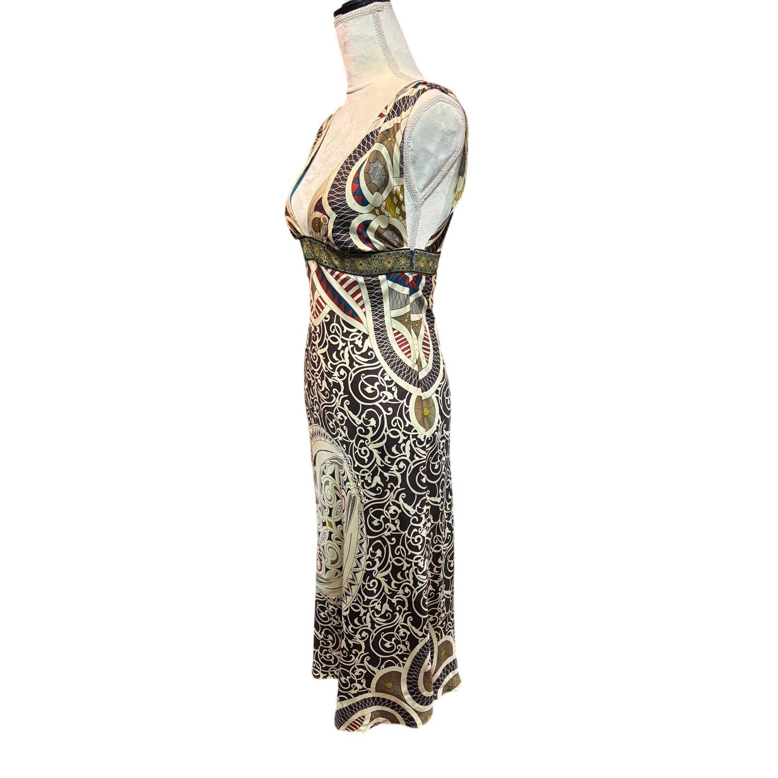 Nicole Miller Nicole Miller Silk Multi-Color Slip Dress Size 6 Size S / US 4 / IT 40 - 4 Thumbnail