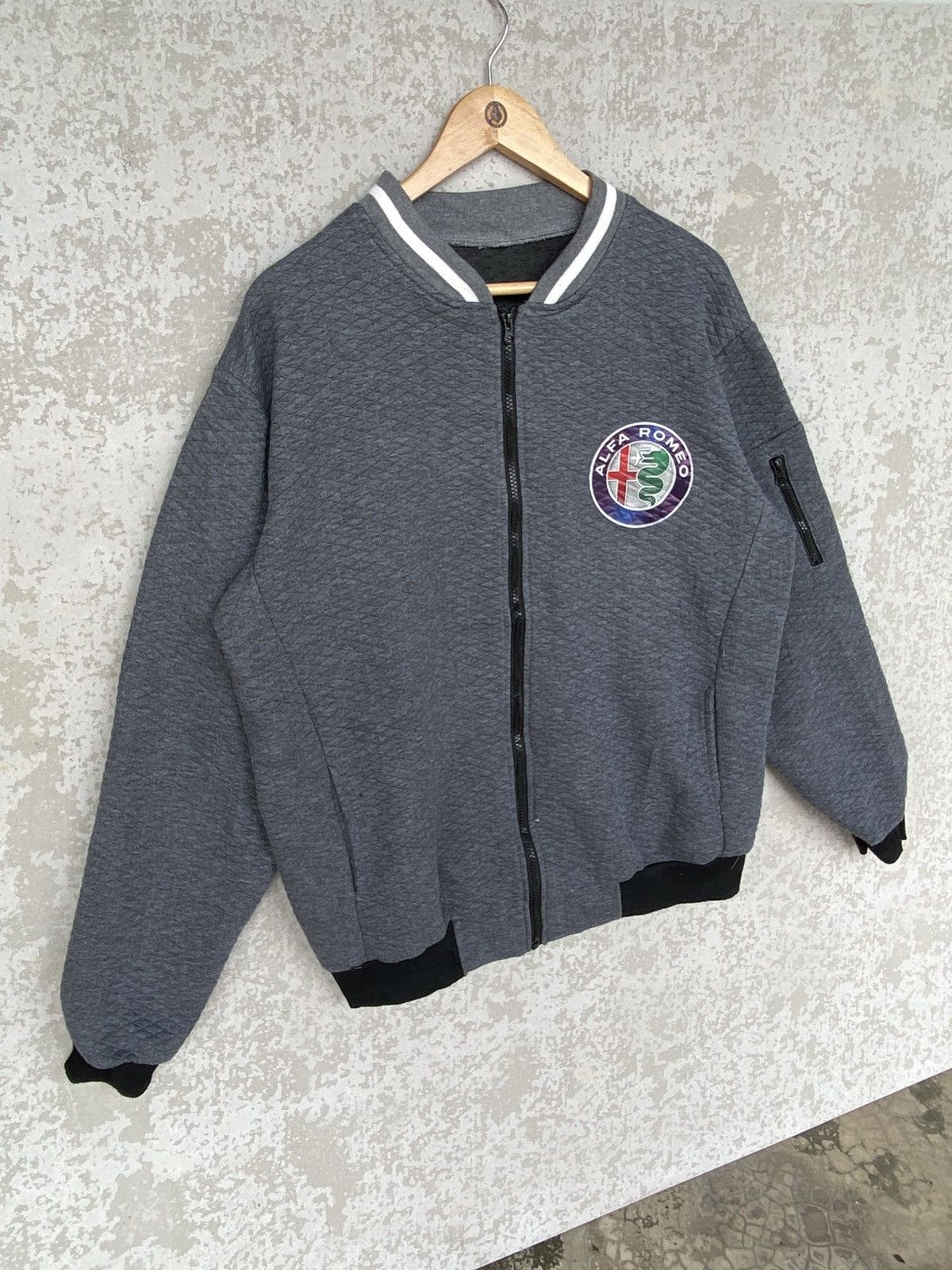 Other Vintage Alfa Romea Small Printed Full Zip Gray Colour Size US L / EU 52-54 / 3 - 3 Thumbnail
