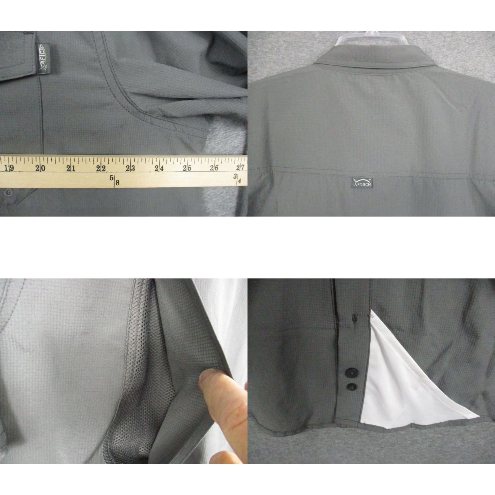 Vintage AFTCO Aftech Vented Shirt XL Bassmaster Fishing Gray Mens Size US XL / EU 56 / 4 - 8 Thumbnail