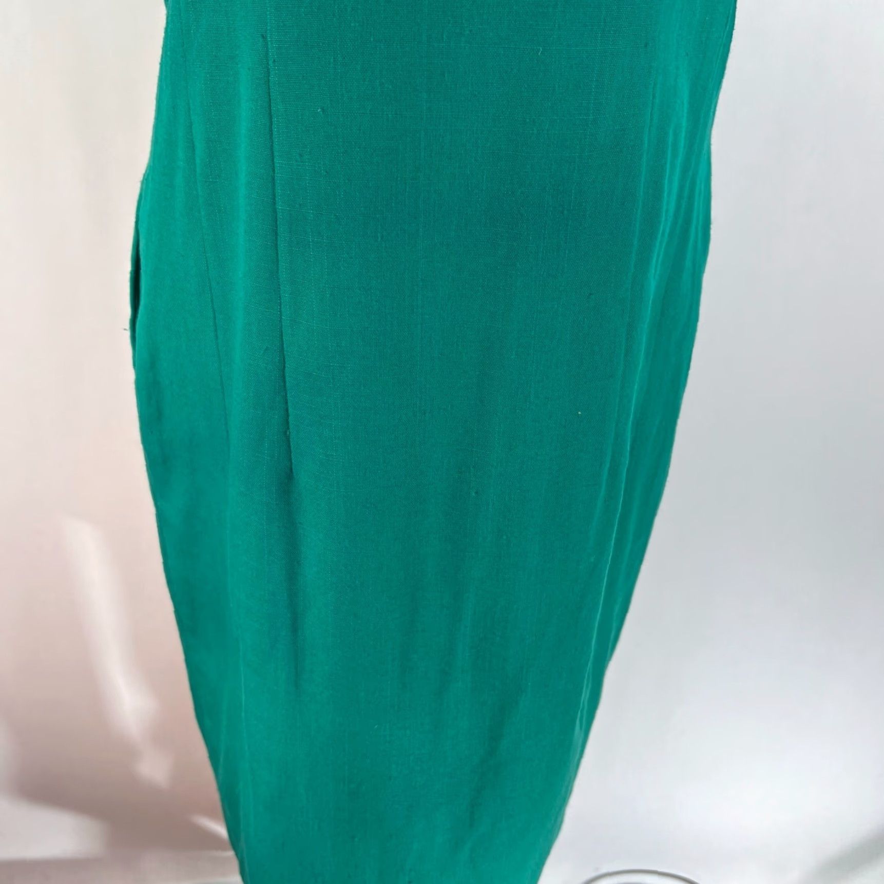 Vintage VINTAGE Brownstone Studio NY Front Button Midi Dress Womens 14 Green Pockets USA Adult Size XL / US 12-14 / IT 48-50 - 5 Thumbnail