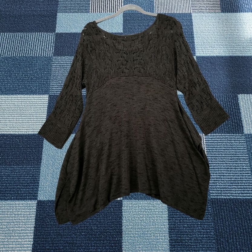 BKE BKE Blouse Womens M Medium Gray Tunic Knit Long Sleeve Pullover Top Lagenlook Size M / US 6-8 / IT 42-44 - 1 Thumbnail