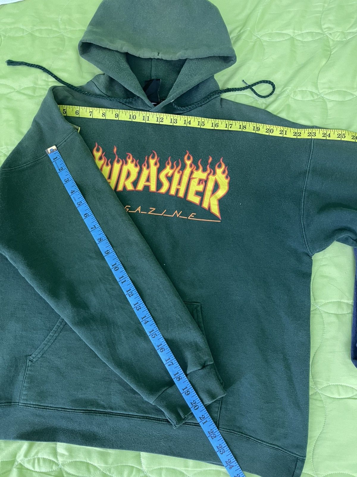 Thrasher Vintage 2000's Thrasher Megazine Flame Green Hoodie Size US M / EU 48-50 / 2 - 14 Thumbnail