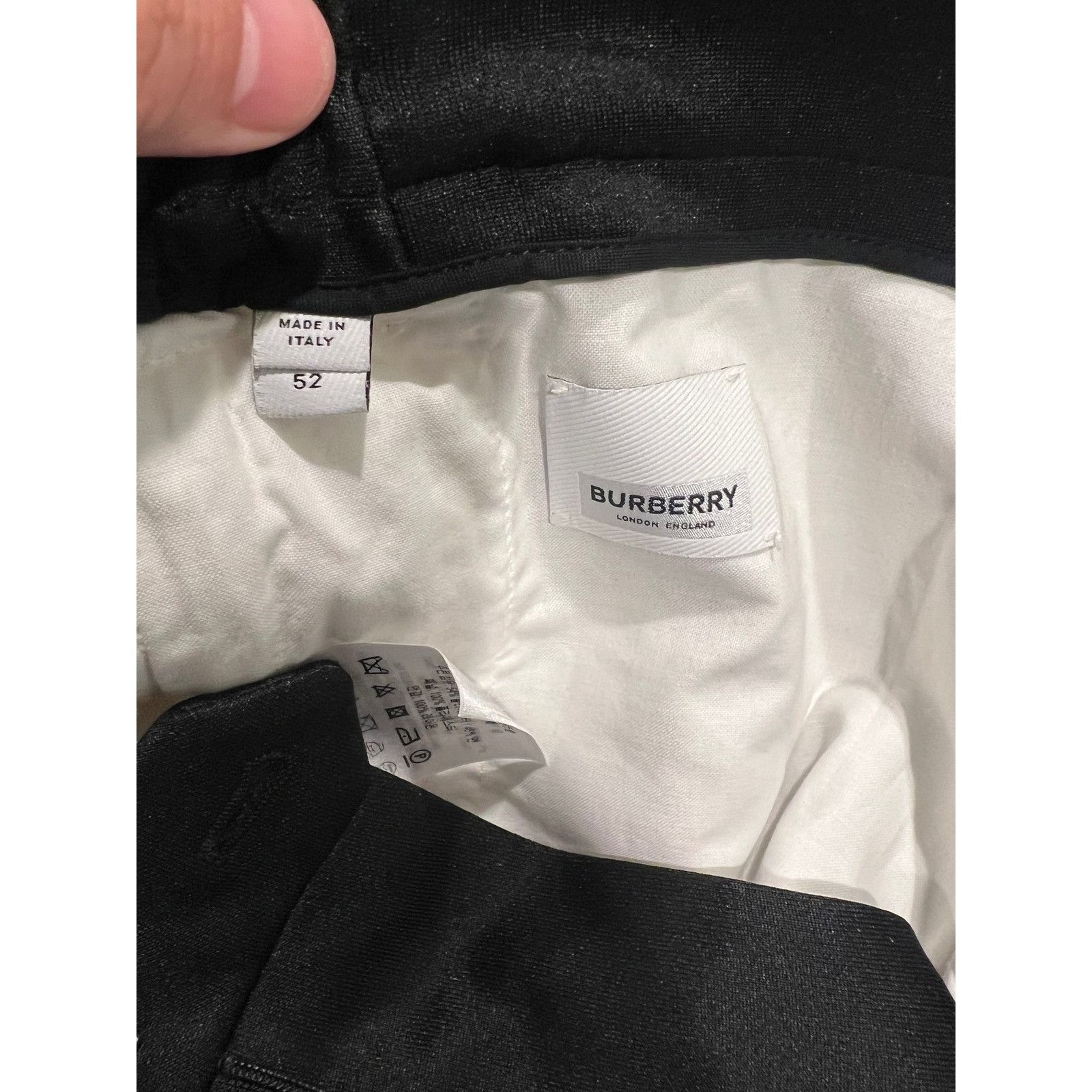 Burberry Burberry Mens Black Trousers White Red Side Mesh Stripe Deta Size US 36 / EU 52 - 10 Thumbnail