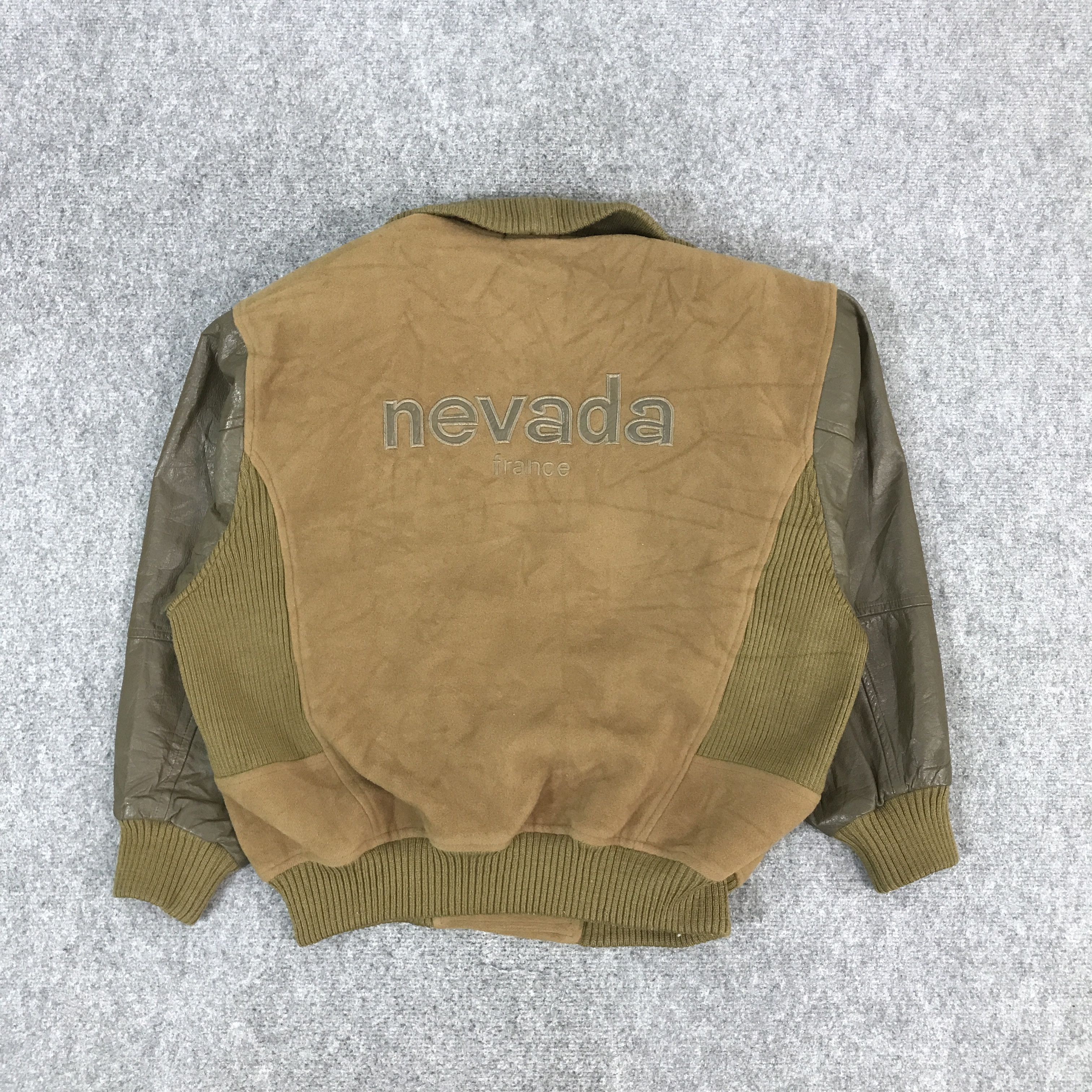 Japanese Brand NEVADA KNITWEAR SLEEVE LEATHER JACKET Size US L / EU 52-54 / 3 - 2 Thumbnail